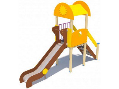 Горка для детской площадки Солнышко Лето (скат металлический) Н-1200 ДИО 03021
