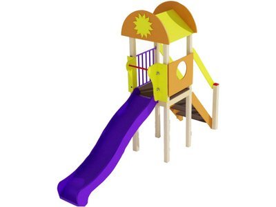 Горка для детской площадки Солнышко Лето (скат из пластика) Н-1200 ДИО 03010